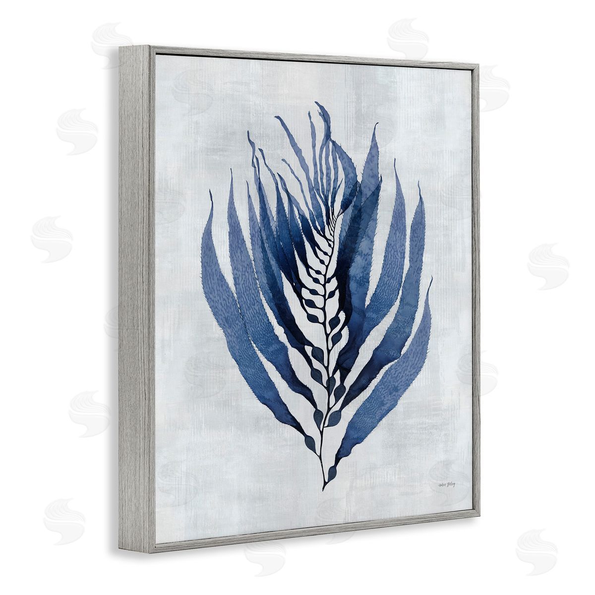Amber Sterling Seaweed Algae Sprig Canvas Wall Art Print