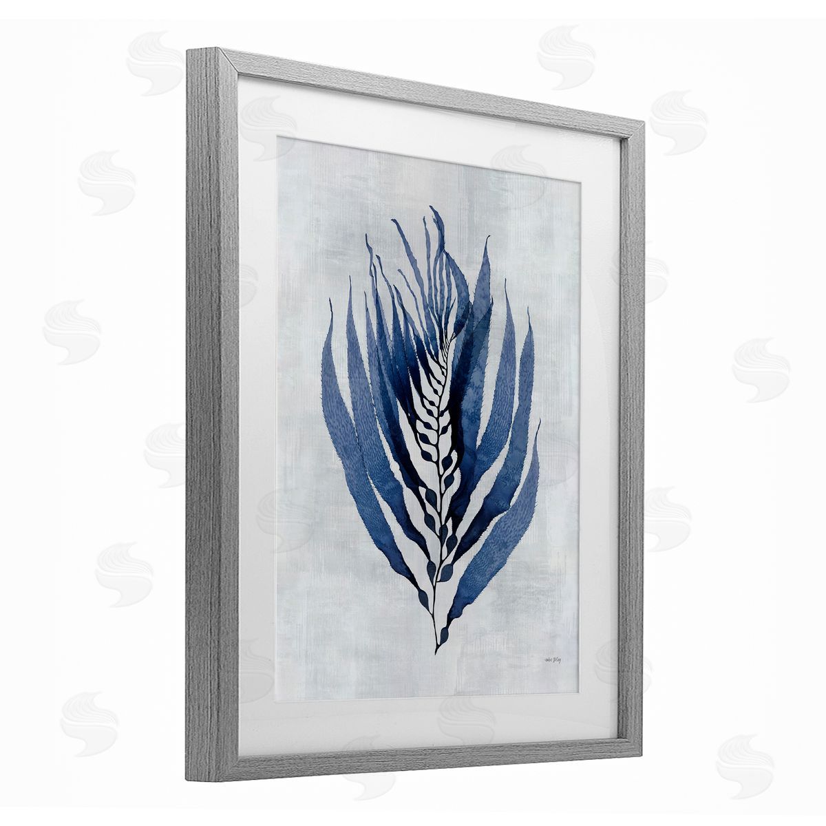 Amber Sterling Seaweed Algae Sprig Canvas Wall Art Print