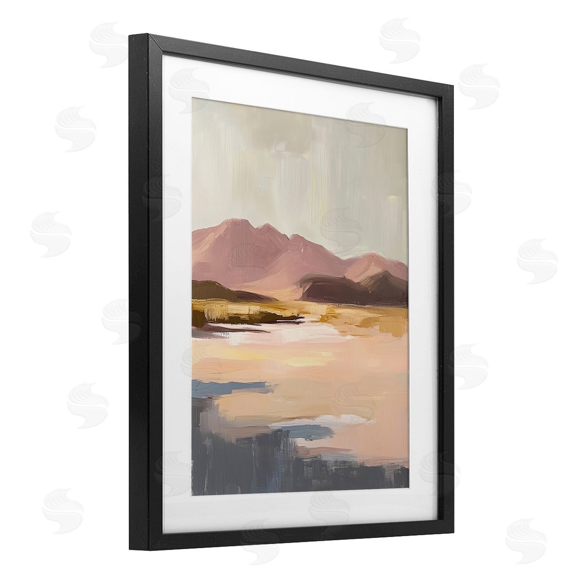 Heidi Kuntz Desert Mountain Sunrise Painting Canvas Wall Art Print