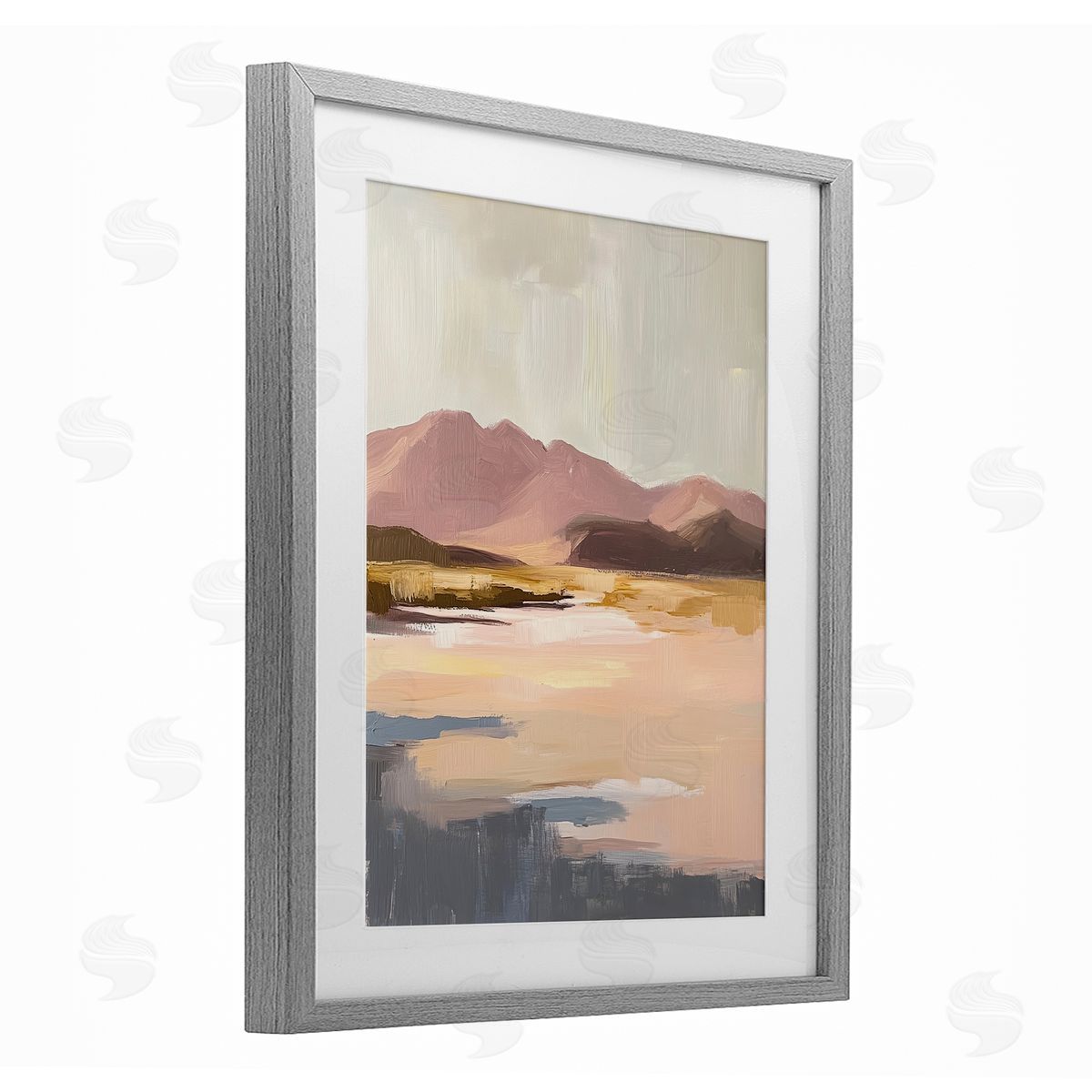 Heidi Kuntz Desert Mountain Sunrise Painting Canvas Wall Art Print