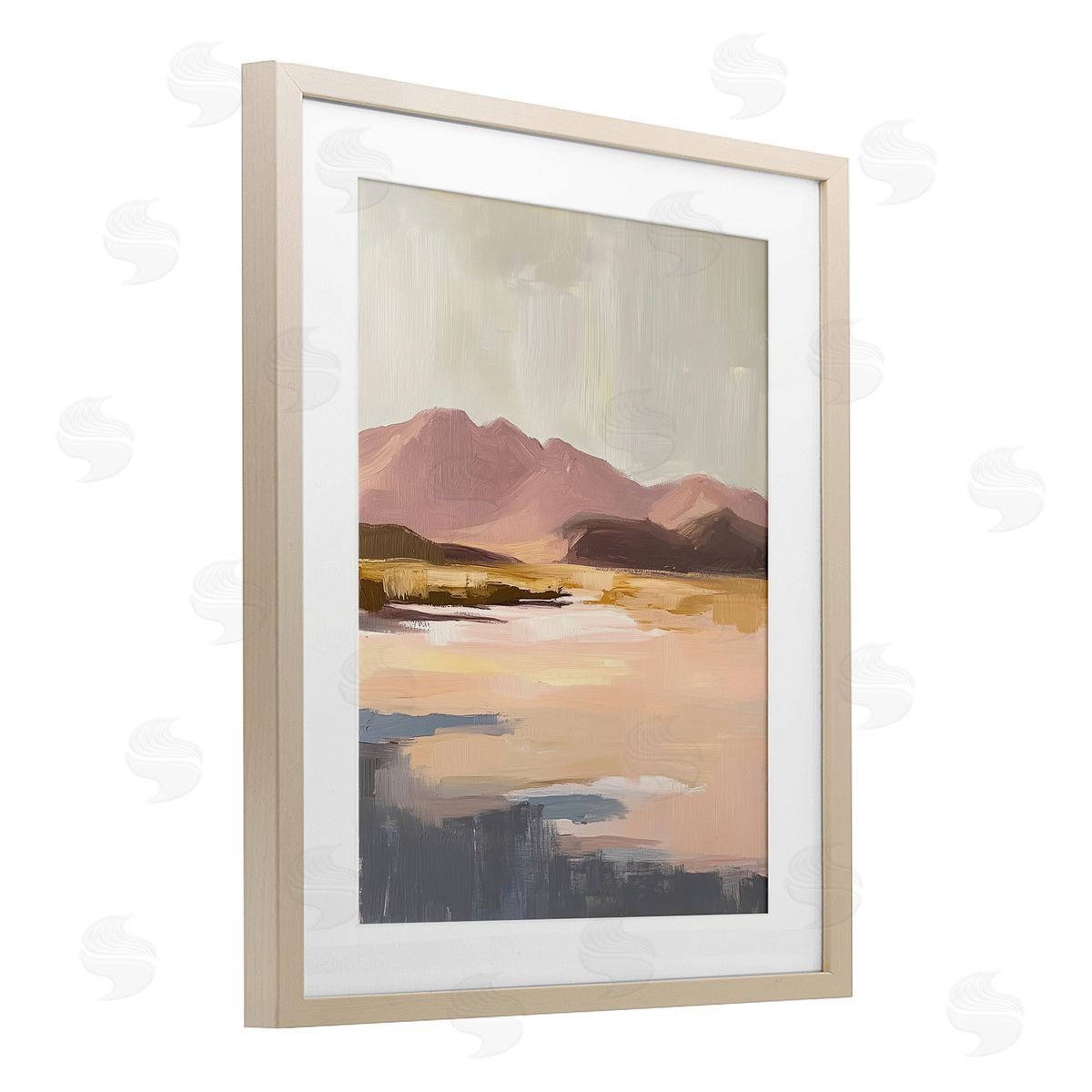 Heidi Kuntz Desert Mountain Sunrise Painting Canvas Wall Art Print