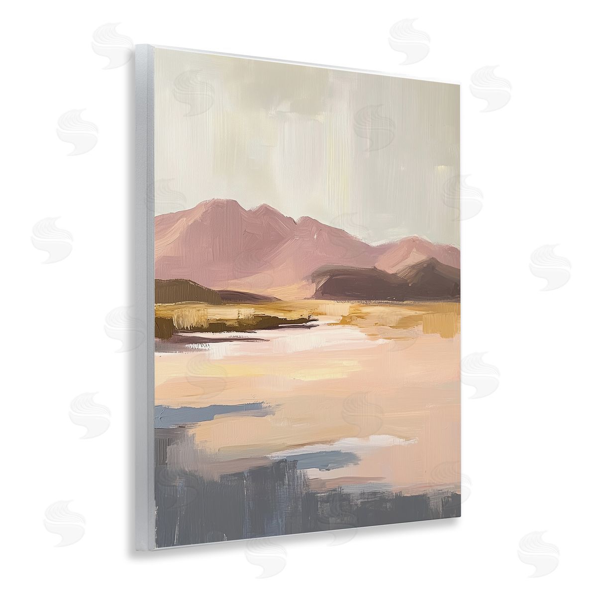 Heidi Kuntz Desert Mountain Sunrise Painting Canvas Wall Art Print