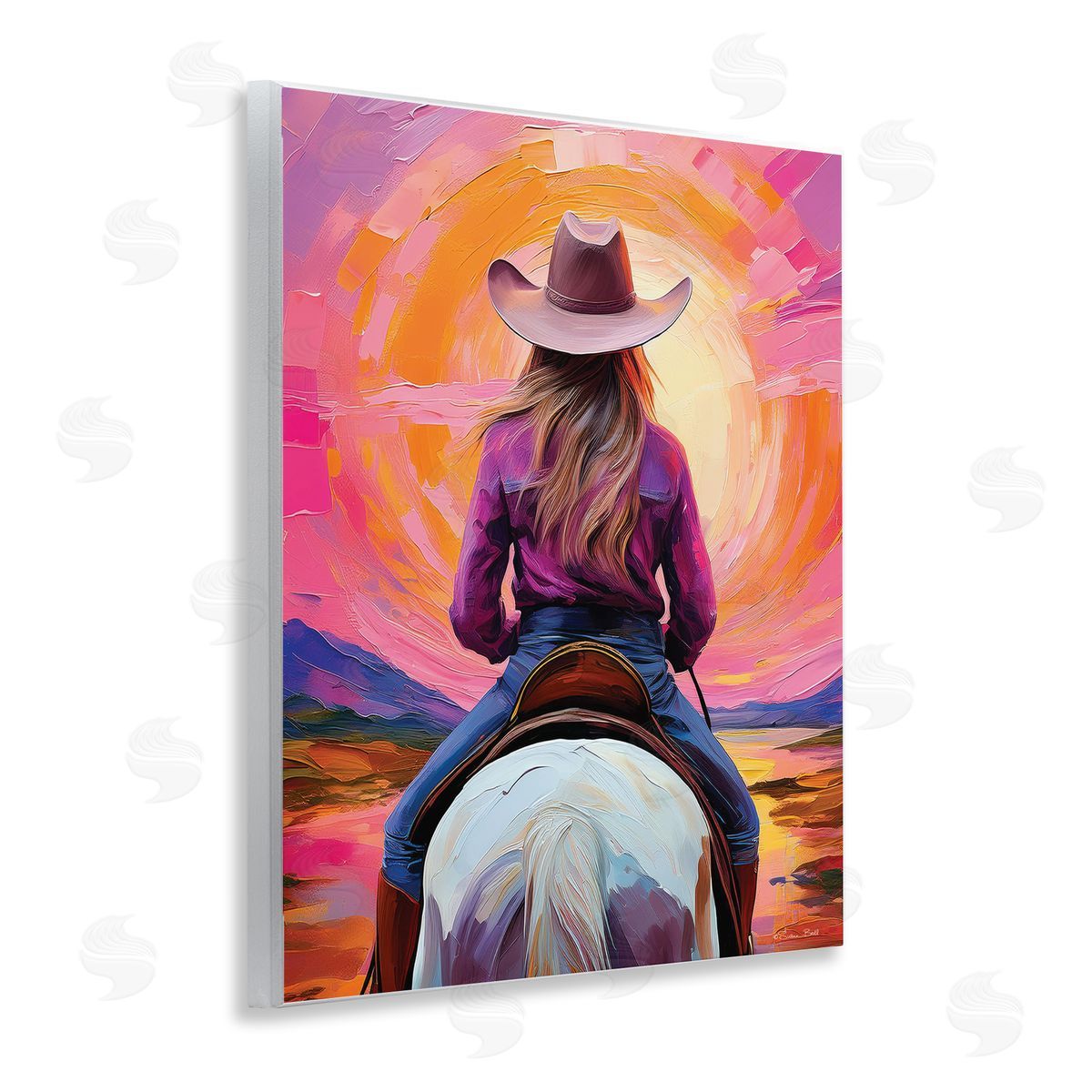 Susan Ball Riding Into The Sunset Canvas Wall Art Print