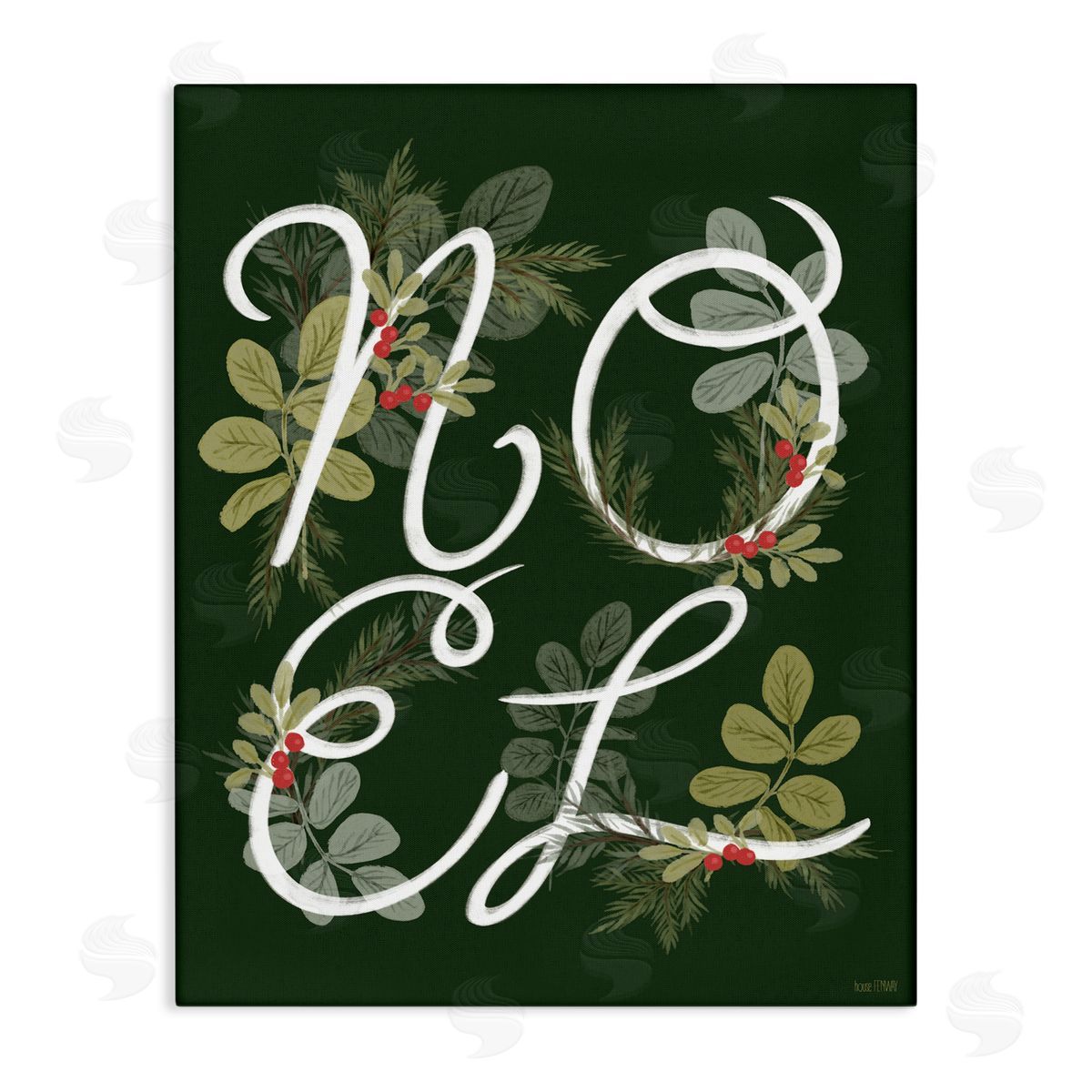 House Fenway Noel with Modern Botanicals Canvas Wall Art Print
