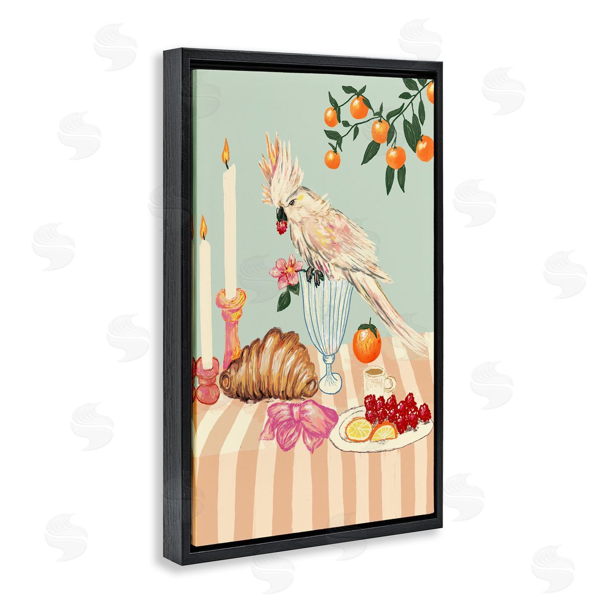 Florentina Dolci Breakfast With Cockatiel Bird Canvas Wall Art Print