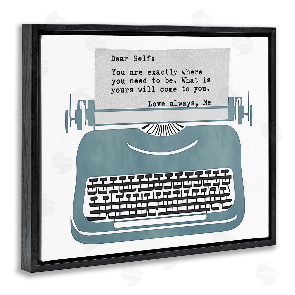 Annabelle Hall Inspirational Typewriter Note to Self Canvas Wall Art Print