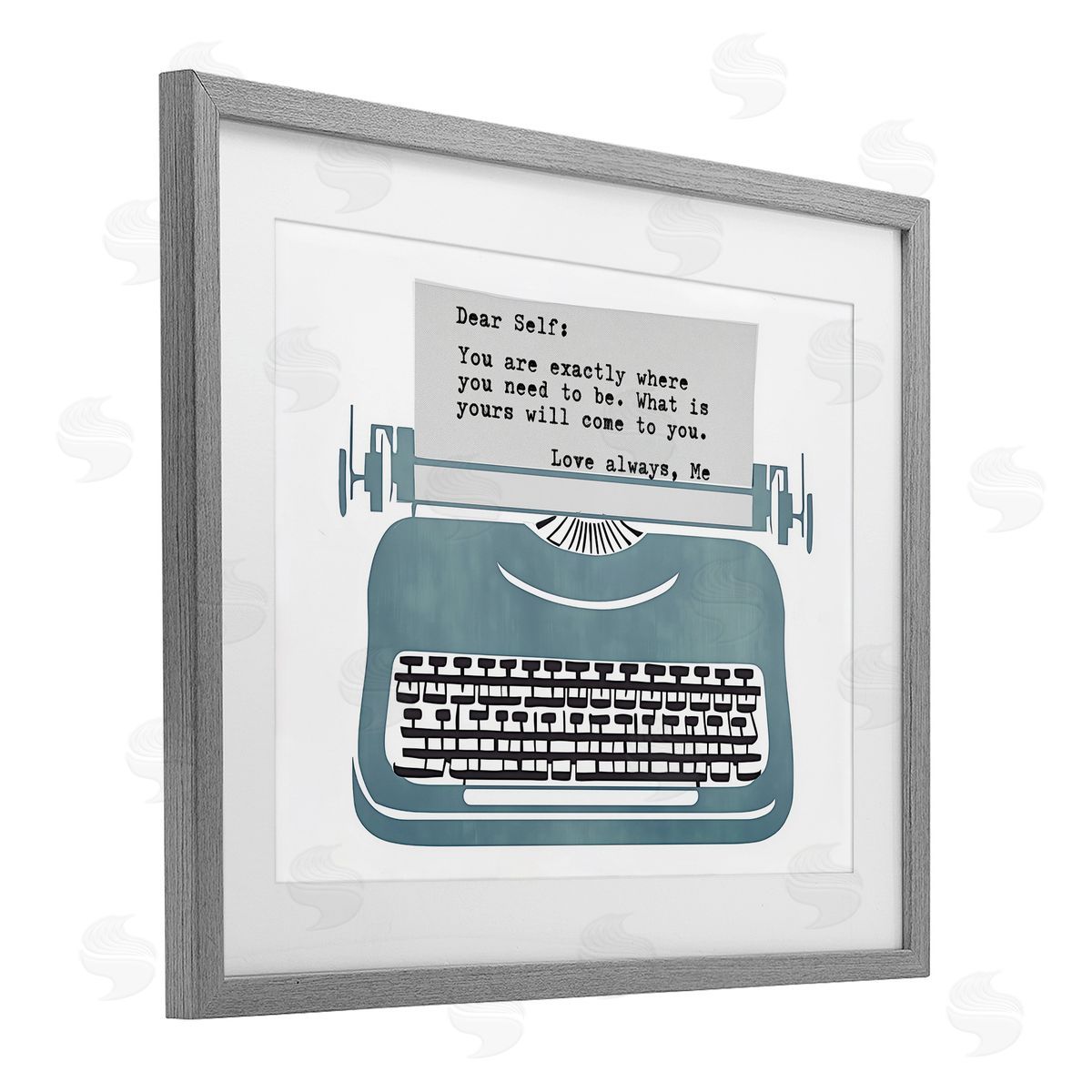 Annabelle Hall Inspirational Typewriter Note to Self Canvas Wall Art Print