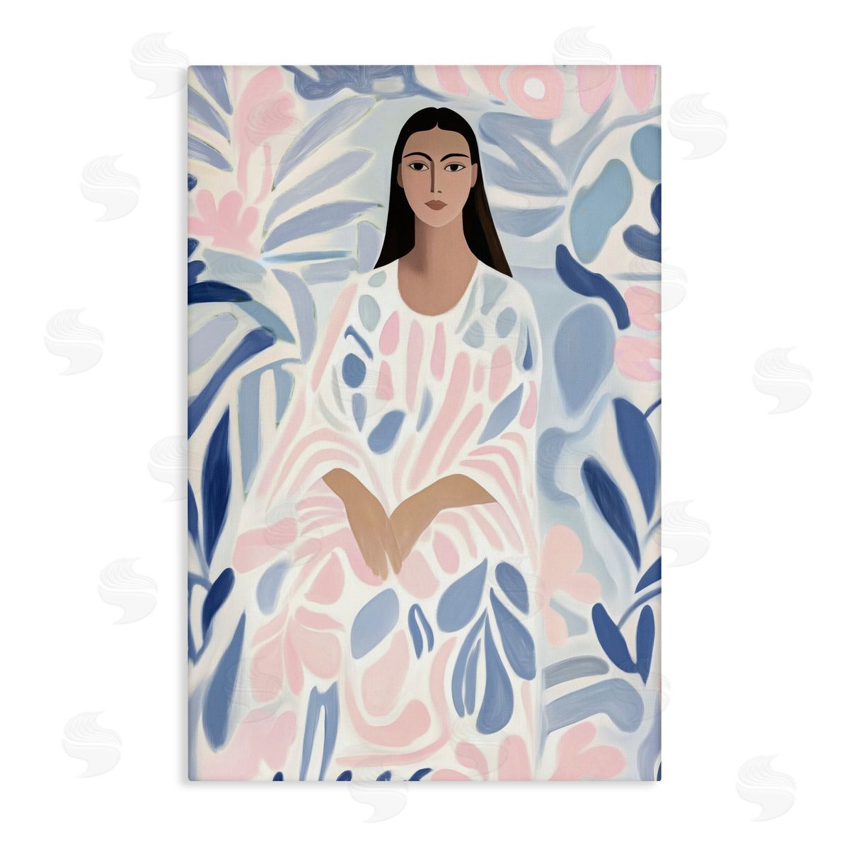 Annabelle Hall Pastel Portrait Knowing Canvas Wall Art Print