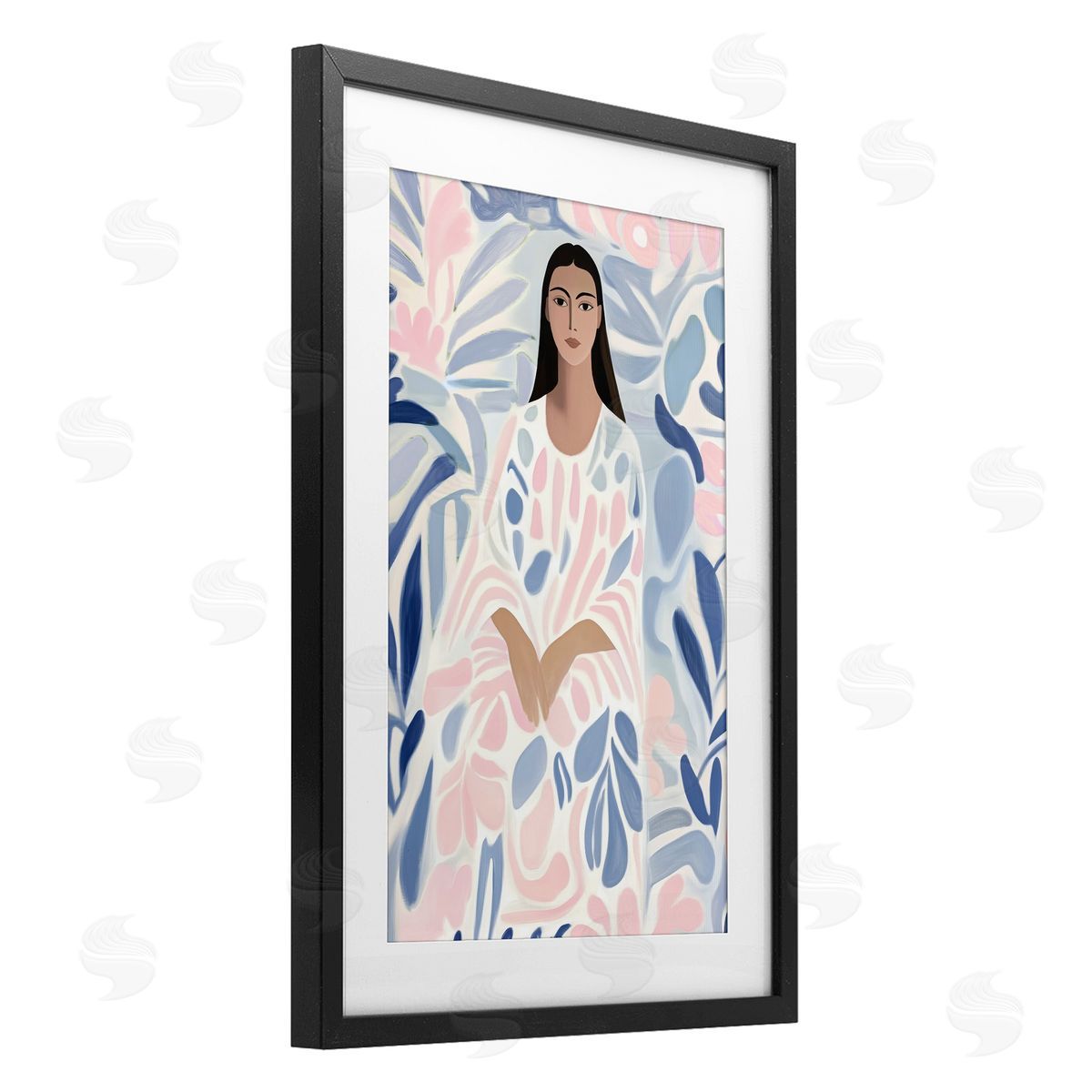 Annabelle Hall Pastel Portrait Knowing Canvas Wall Art Print