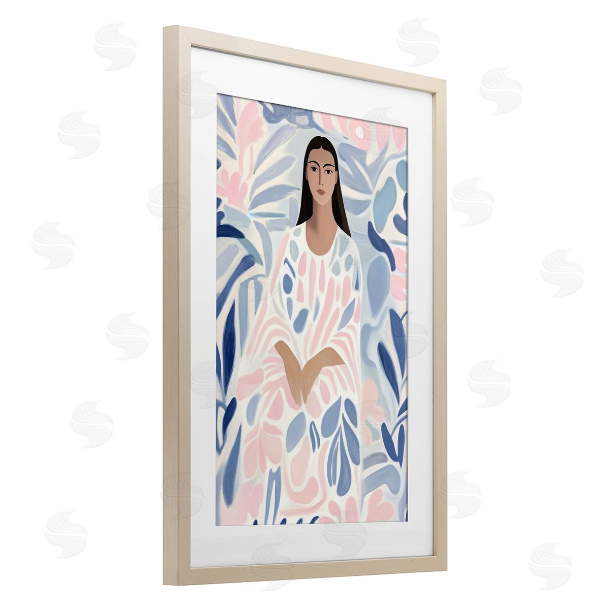 Annabelle Hall Pastel Portrait Knowing Canvas Wall Art Print