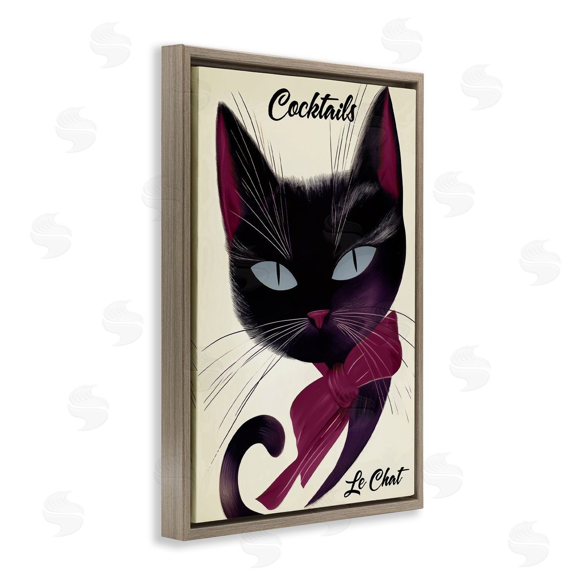 Annabelle Hall Cocktails Le Chat Poster Canvas Wall Art Print
