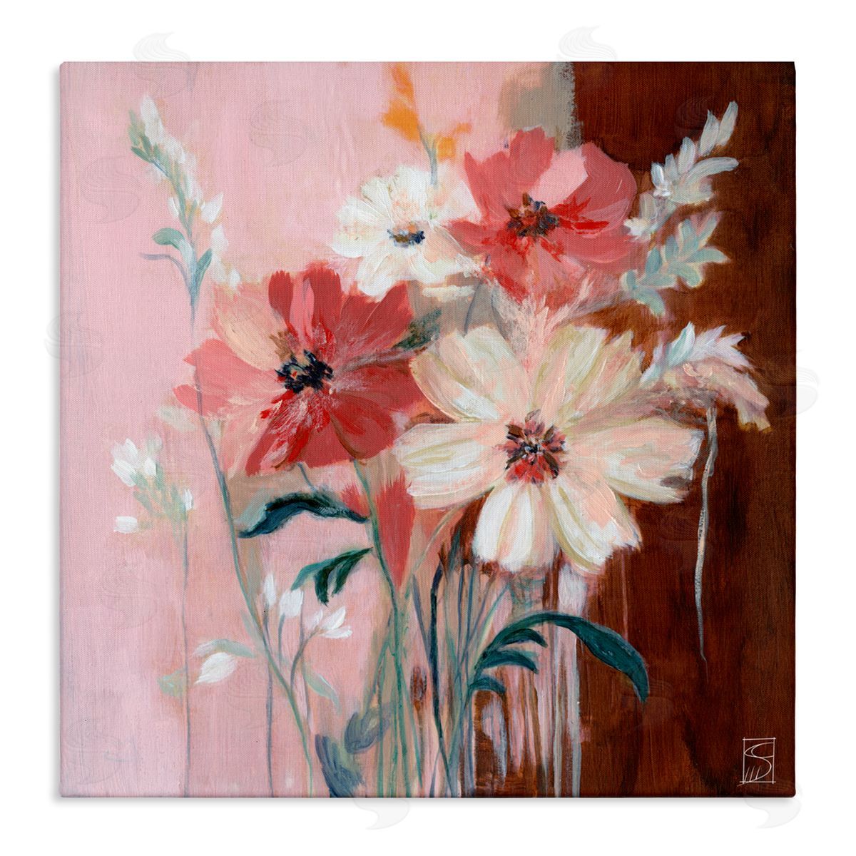 Sara Culpepper Warm Toned Bouquet Canvas Wall Art Print