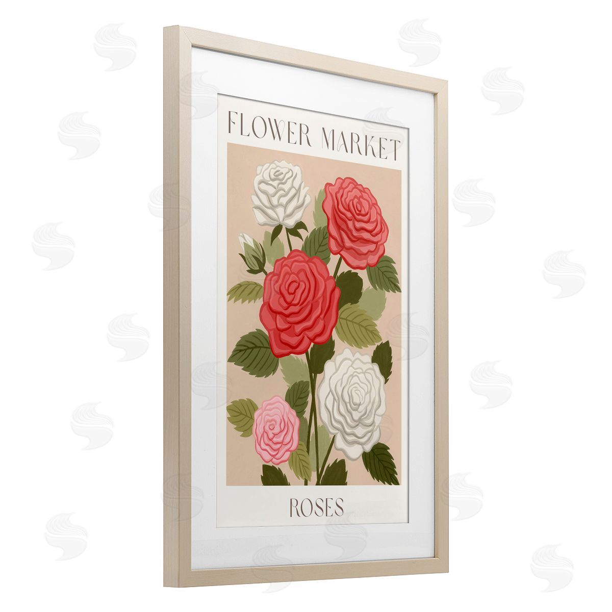 Courtney Haley Flower Market Roses Canvas Wall Art Print