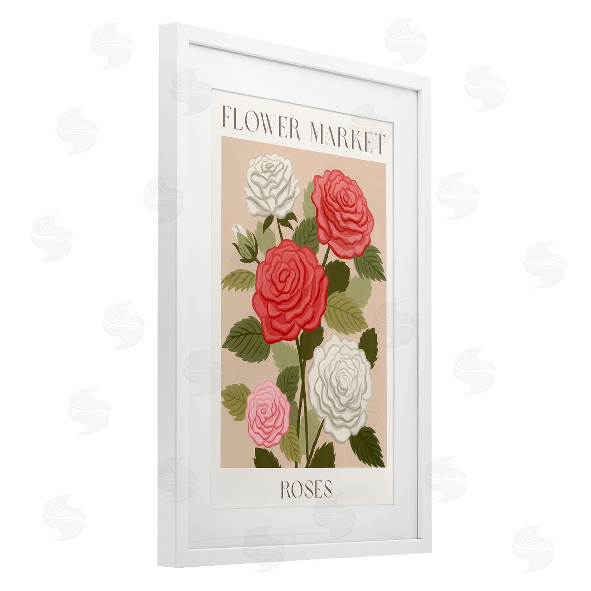 Courtney Haley Flower Market Roses Canvas Wall Art Print