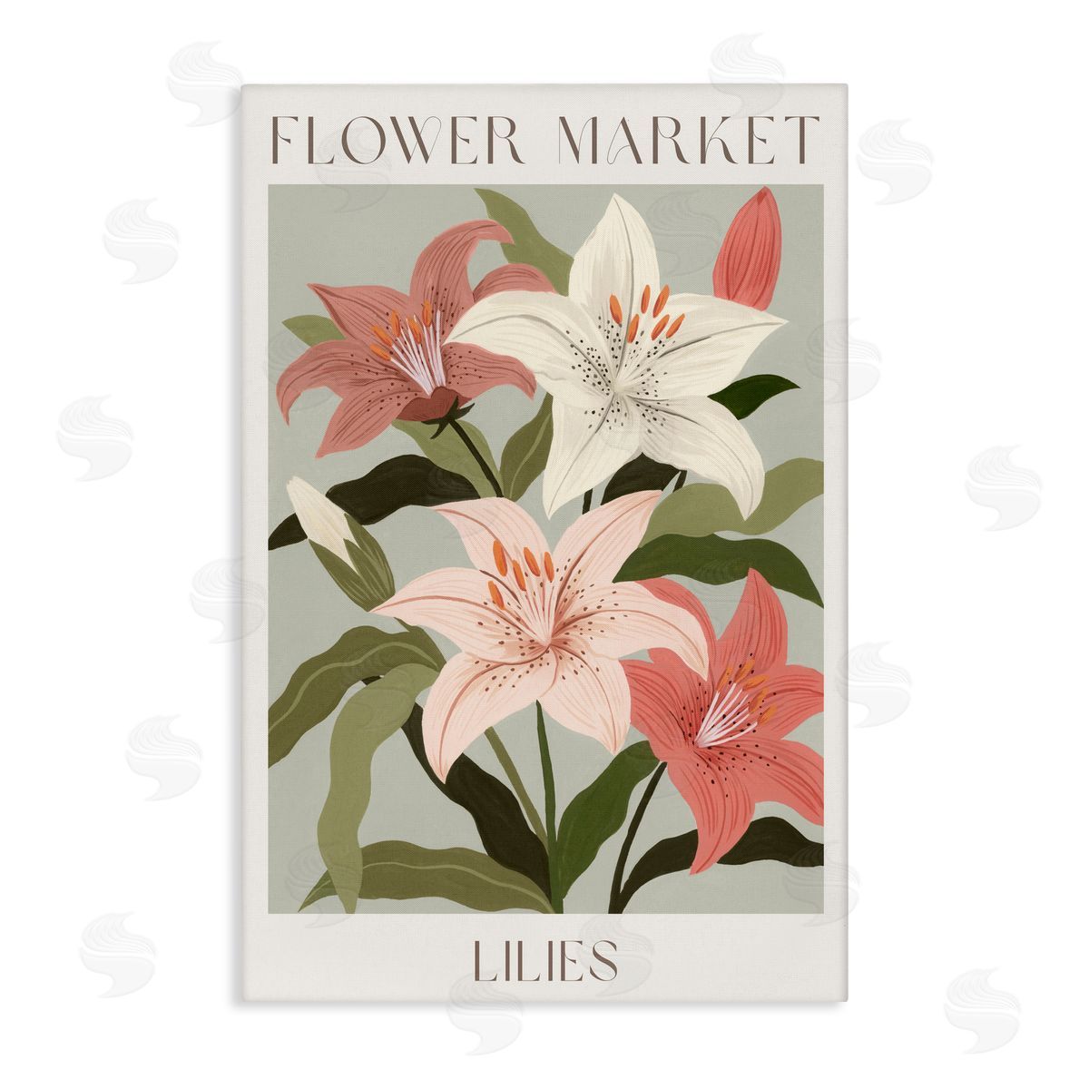 Courtney Haley Flower Market Lilies Canvas Wall Art Print