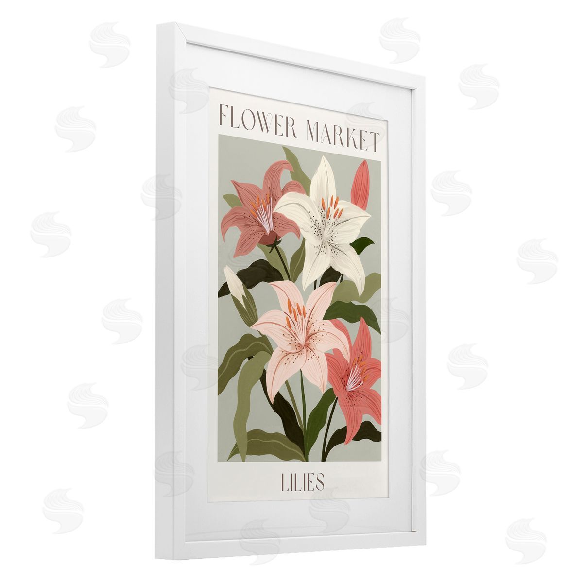 Courtney Haley Flower Market Lilies Canvas Wall Art Print