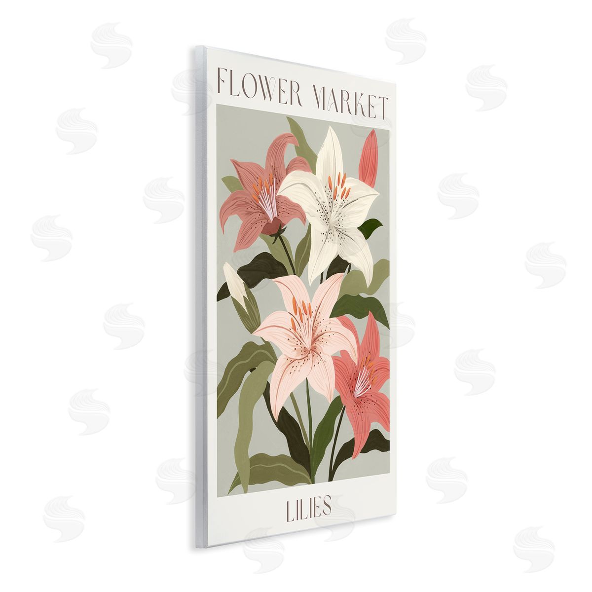 Courtney Haley Flower Market Lilies Canvas Wall Art Print