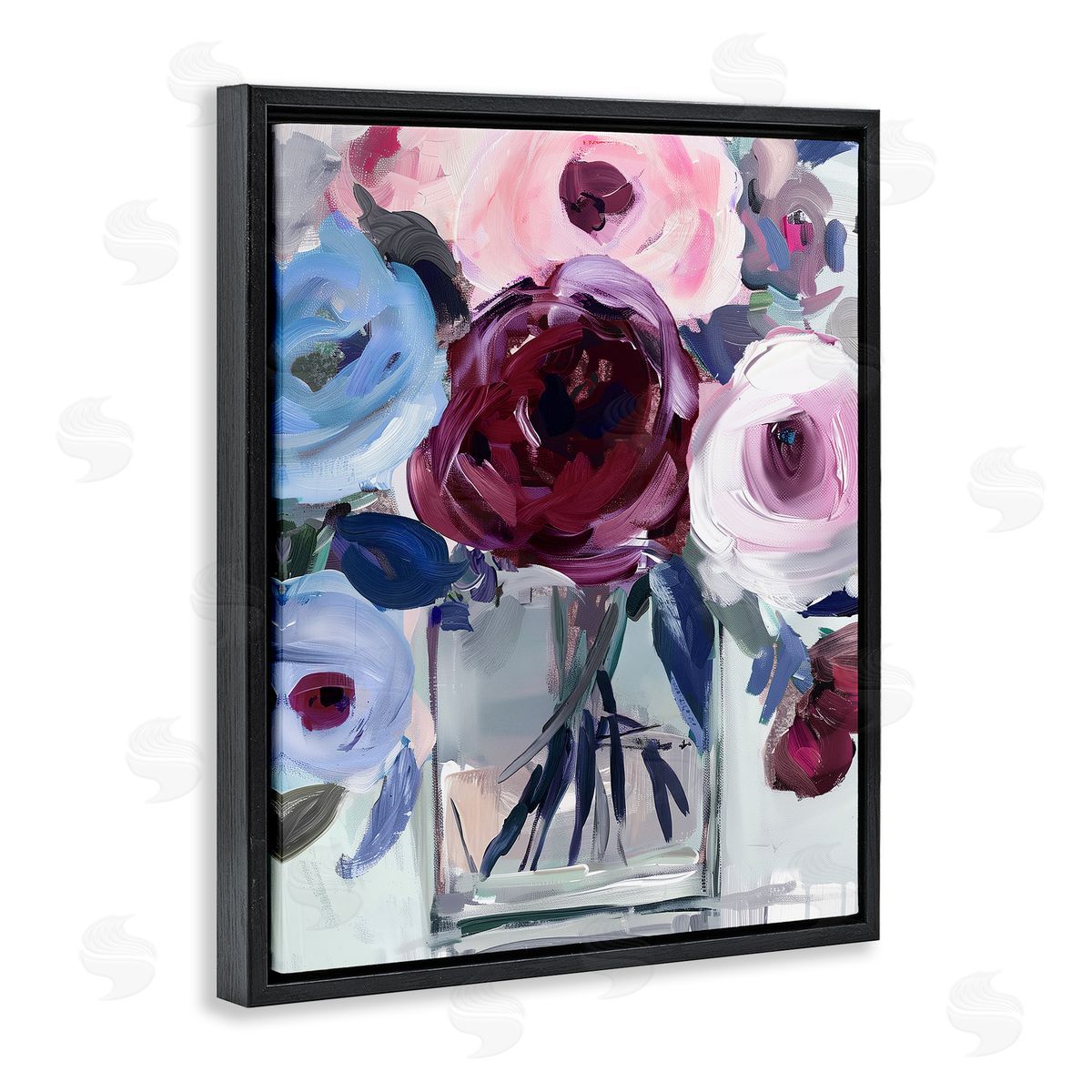 Annabelle Hall Wine & Wedgewood Bouquet Canvas Wall Art Print
