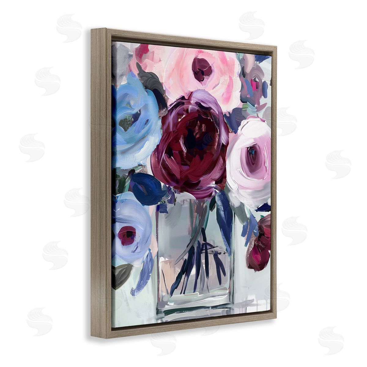 Annabelle Hall Wine & Wedgewood Bouquet Canvas Wall Art Print