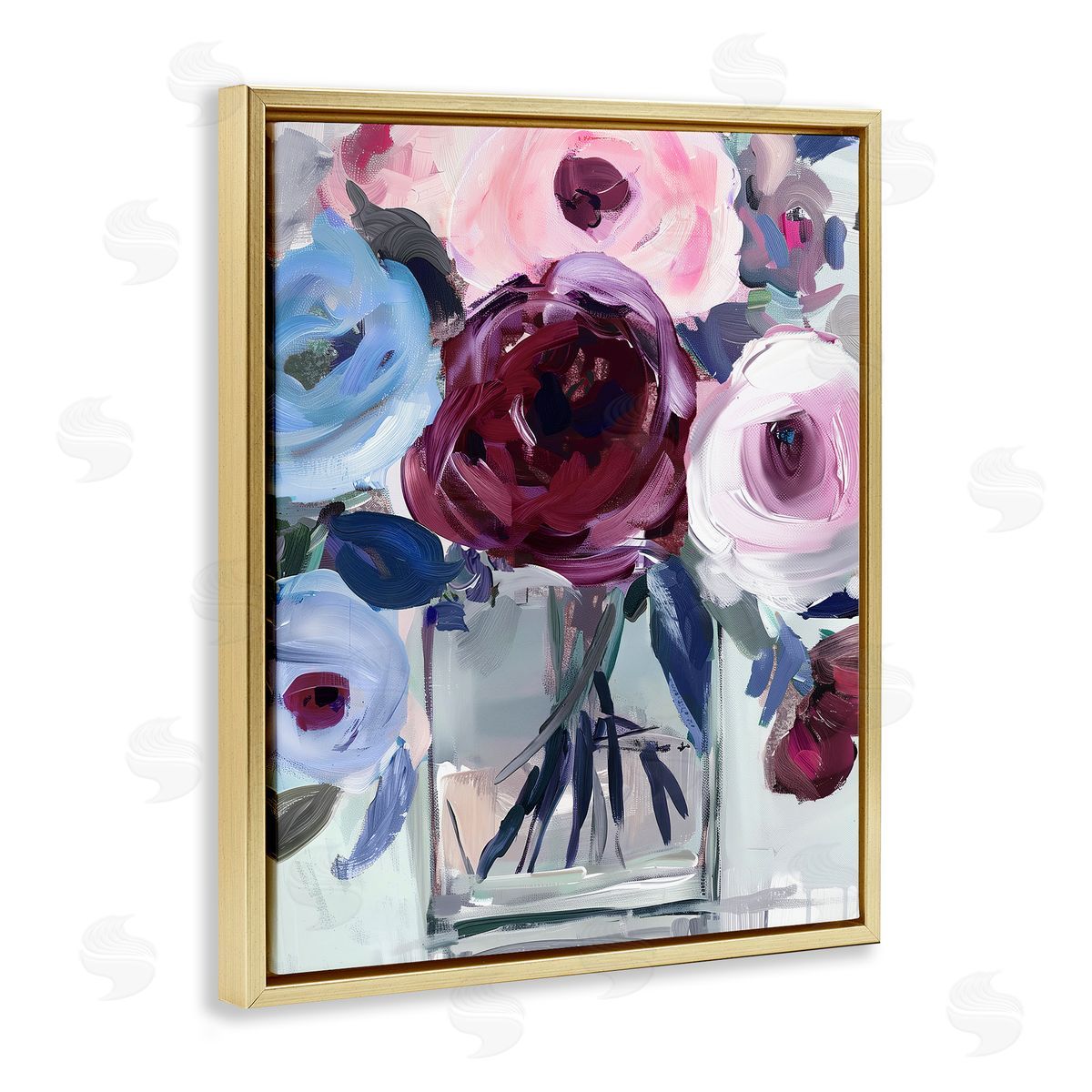 Annabelle Hall Wine & Wedgewood Bouquet Canvas Wall Art Print