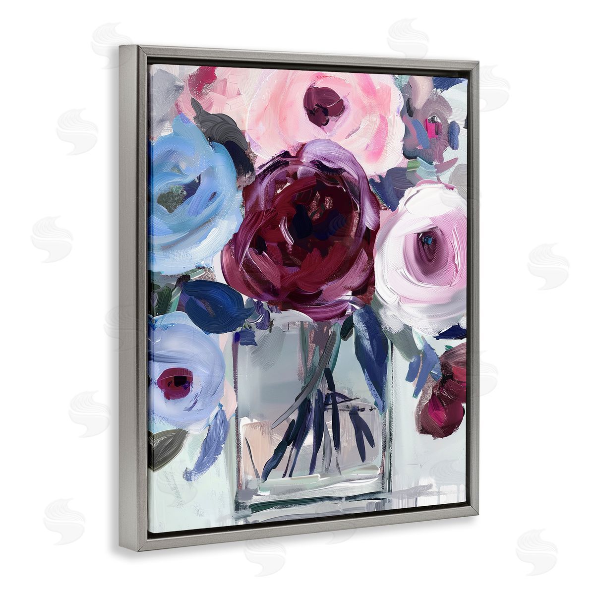 Annabelle Hall Wine & Wedgewood Bouquet Canvas Wall Art Print