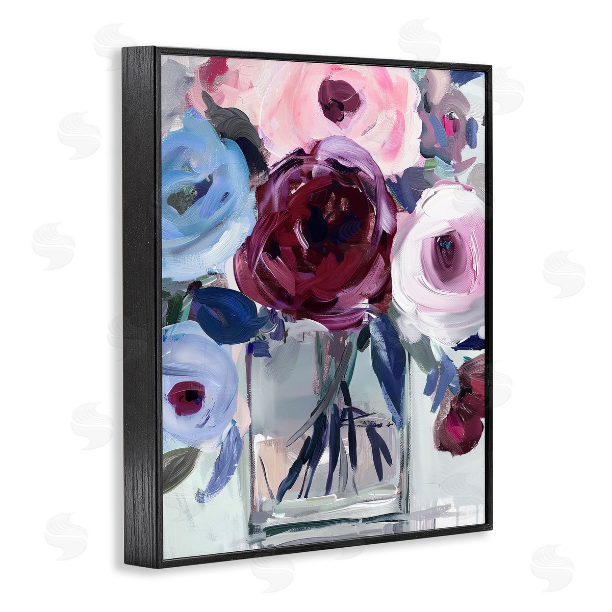 Annabelle Hall Wine & Wedgewood Bouquet Canvas Wall Art Print