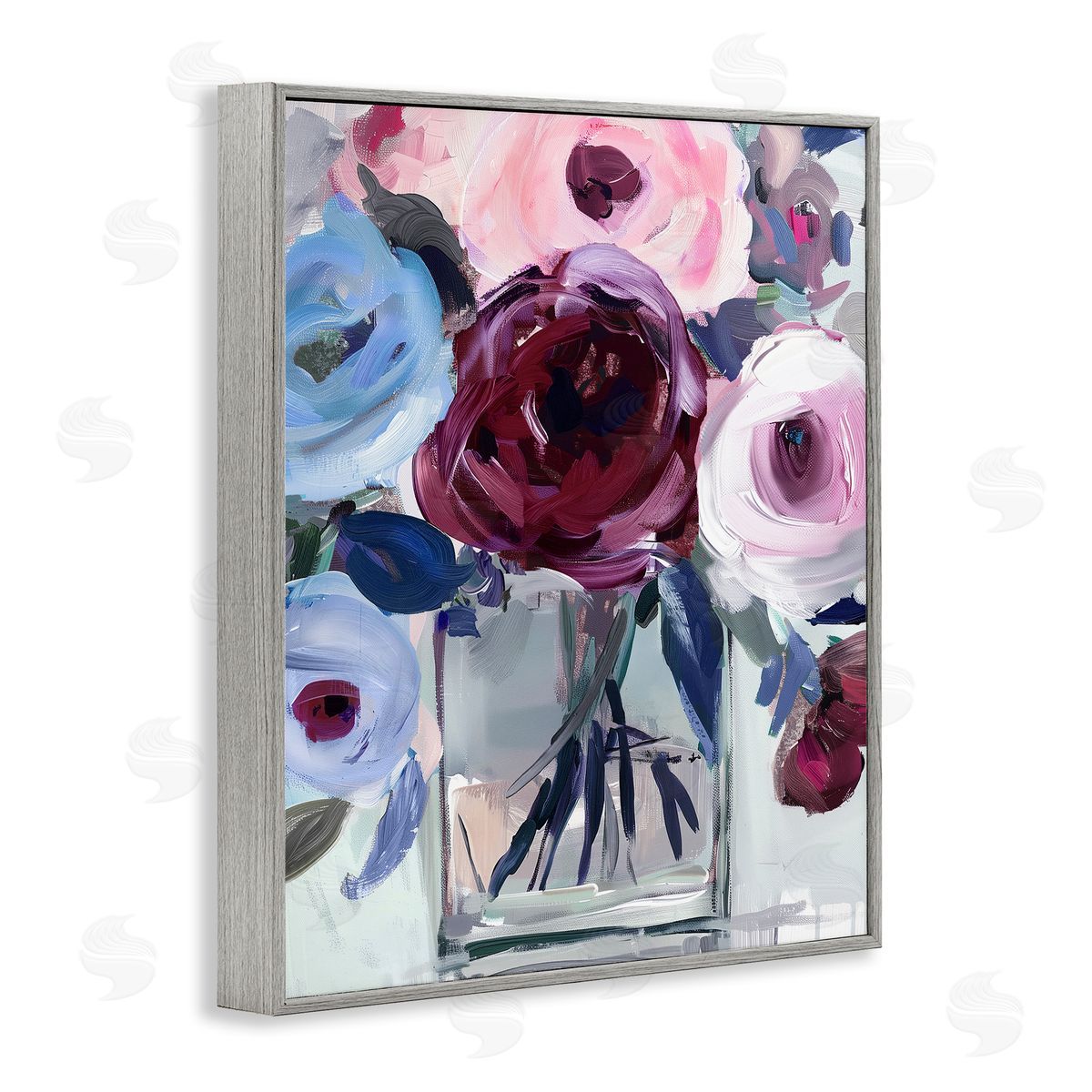 Annabelle Hall Wine & Wedgewood Bouquet Canvas Wall Art Print