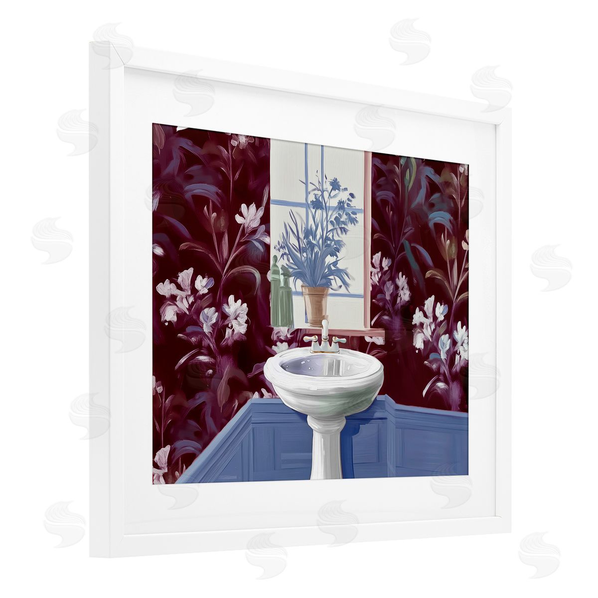 Annabelle Hall Bathroom Salon Sink Canvas Wall Art Print