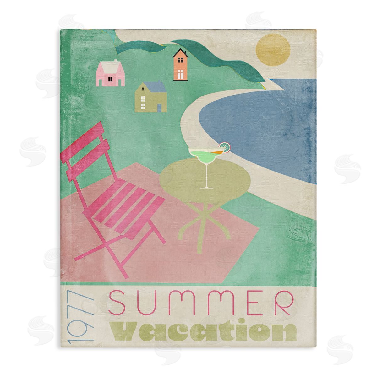Annabelle Hall Retro Summer Vacation Canvas Wall Art Print