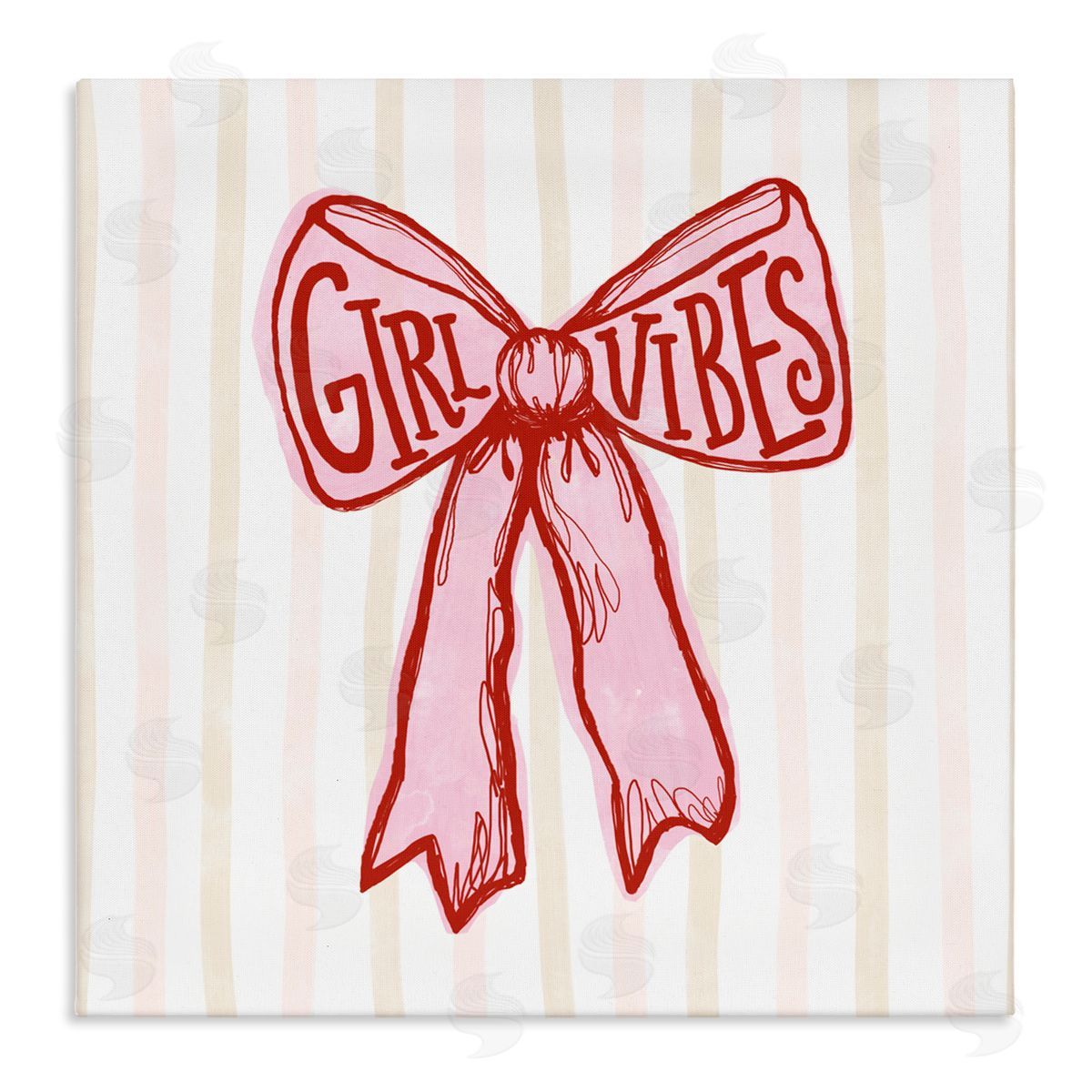 stupell industries Connie Summers | Girl Vibes Pink Bow