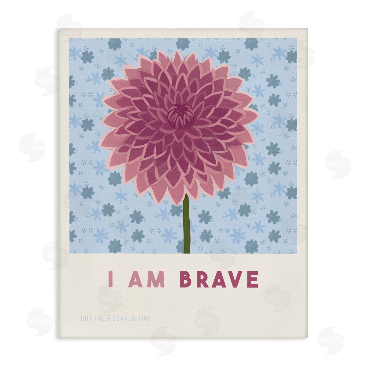 stupell industries Courtney Haley | Dahlia I Am Brave Affirmation