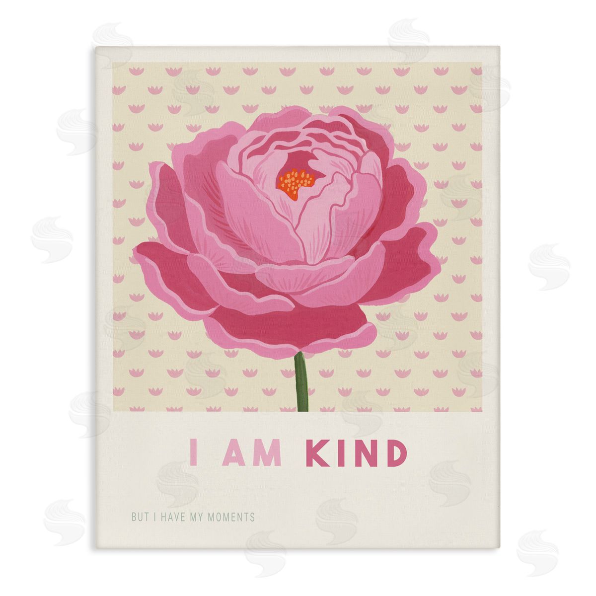 stupell industries Courtney Haley | Peony I Am Kind Affirmation
