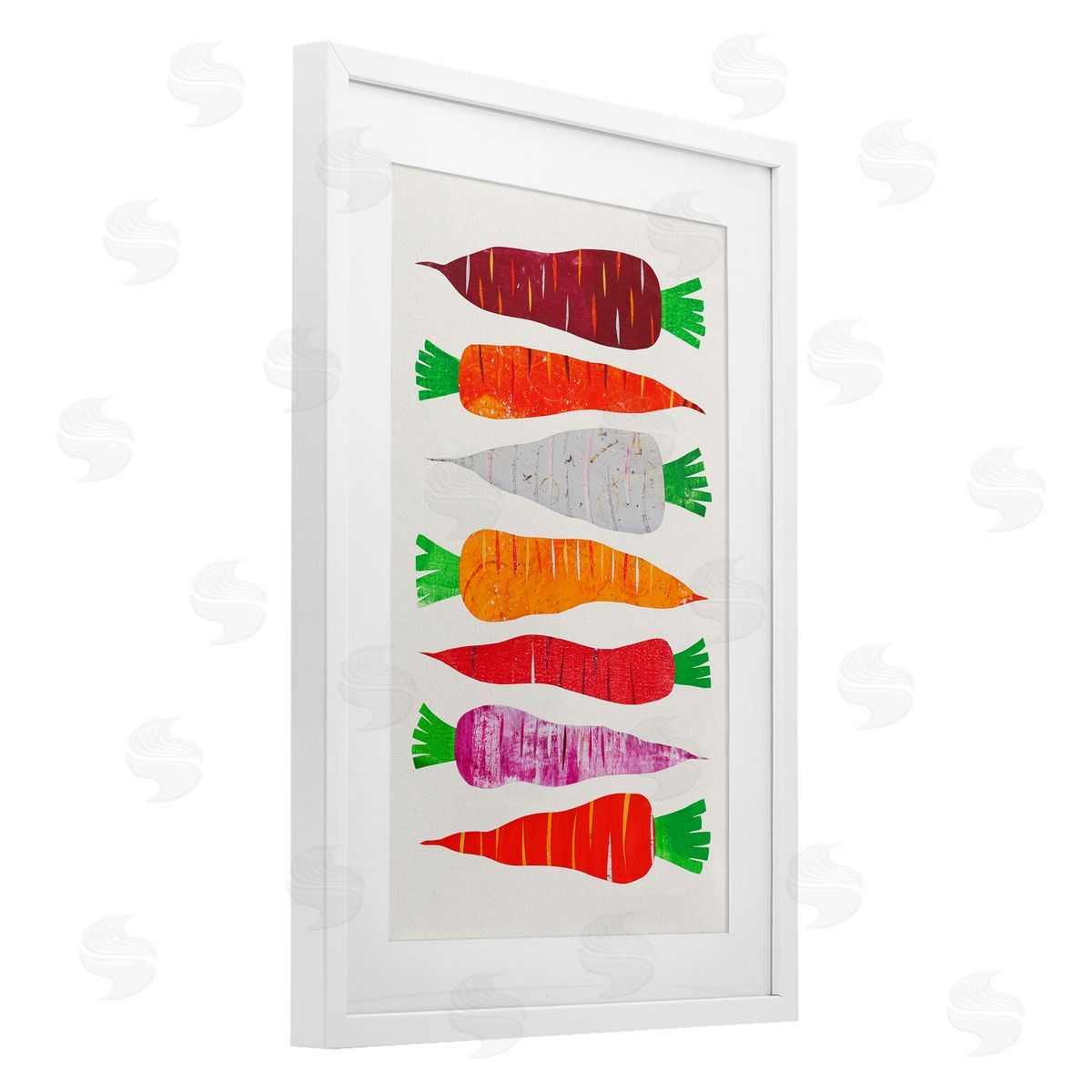 Aribombari Garden Vegetable Carrots Canvas Wall Art Print