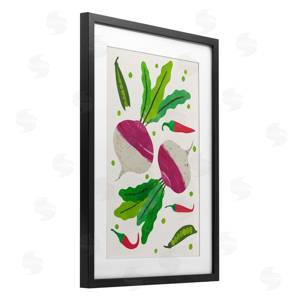 Aribombari Garden Vegetable Parsnips Canvas Wall Art Print