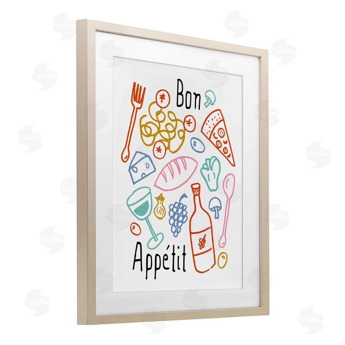Heather Dutton Bon Appetit Colorful Sketches Canvas Wall Art Print