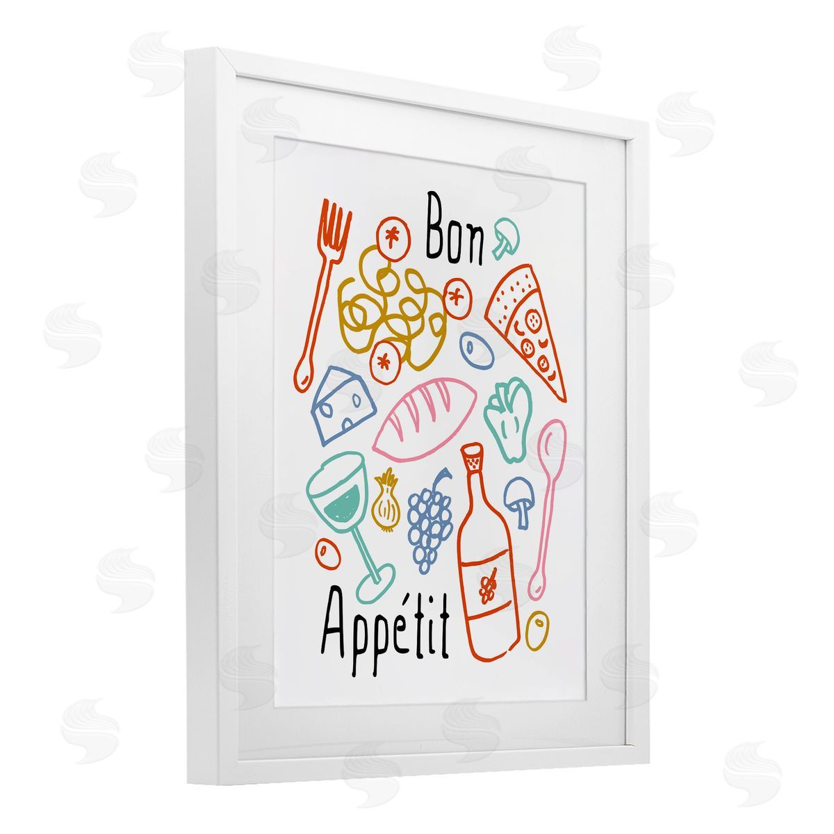 Heather Dutton Bon Appetit Colorful Sketches Canvas Wall Art Print