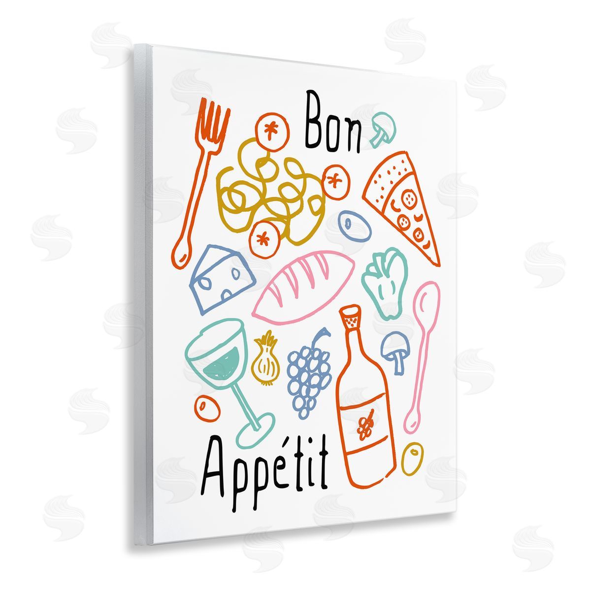 Heather Dutton Bon Appetit Colorful Sketches Canvas Wall Art Print