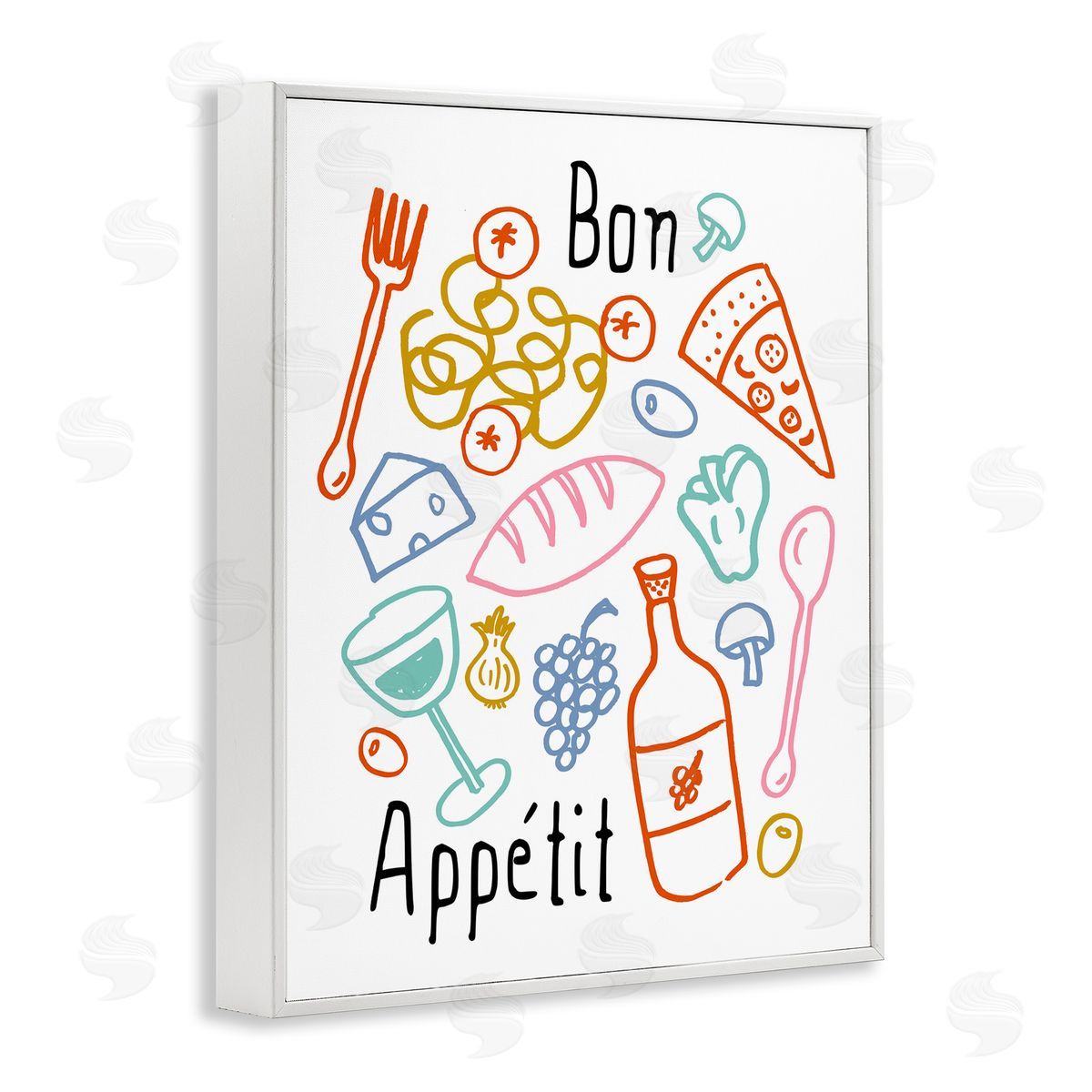 Heather Dutton Bon Appetit Colorful Sketches Canvas Wall Art Print