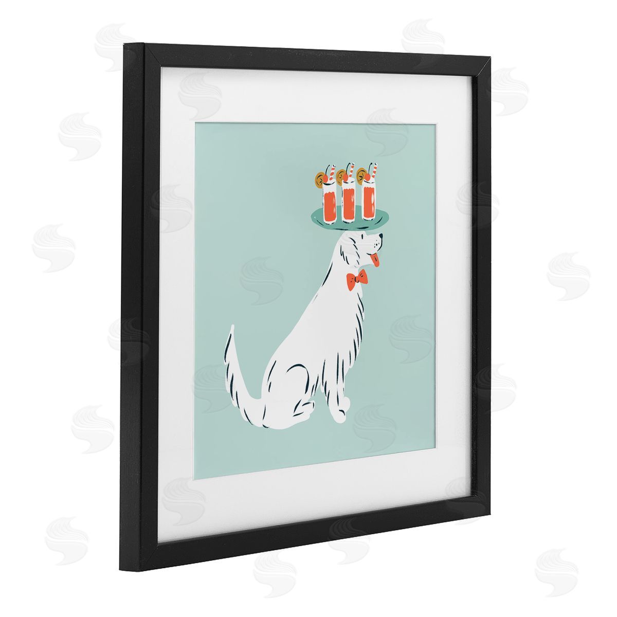 Krissy Mast Drink Tray Dog Server Canvas Wall Art Print