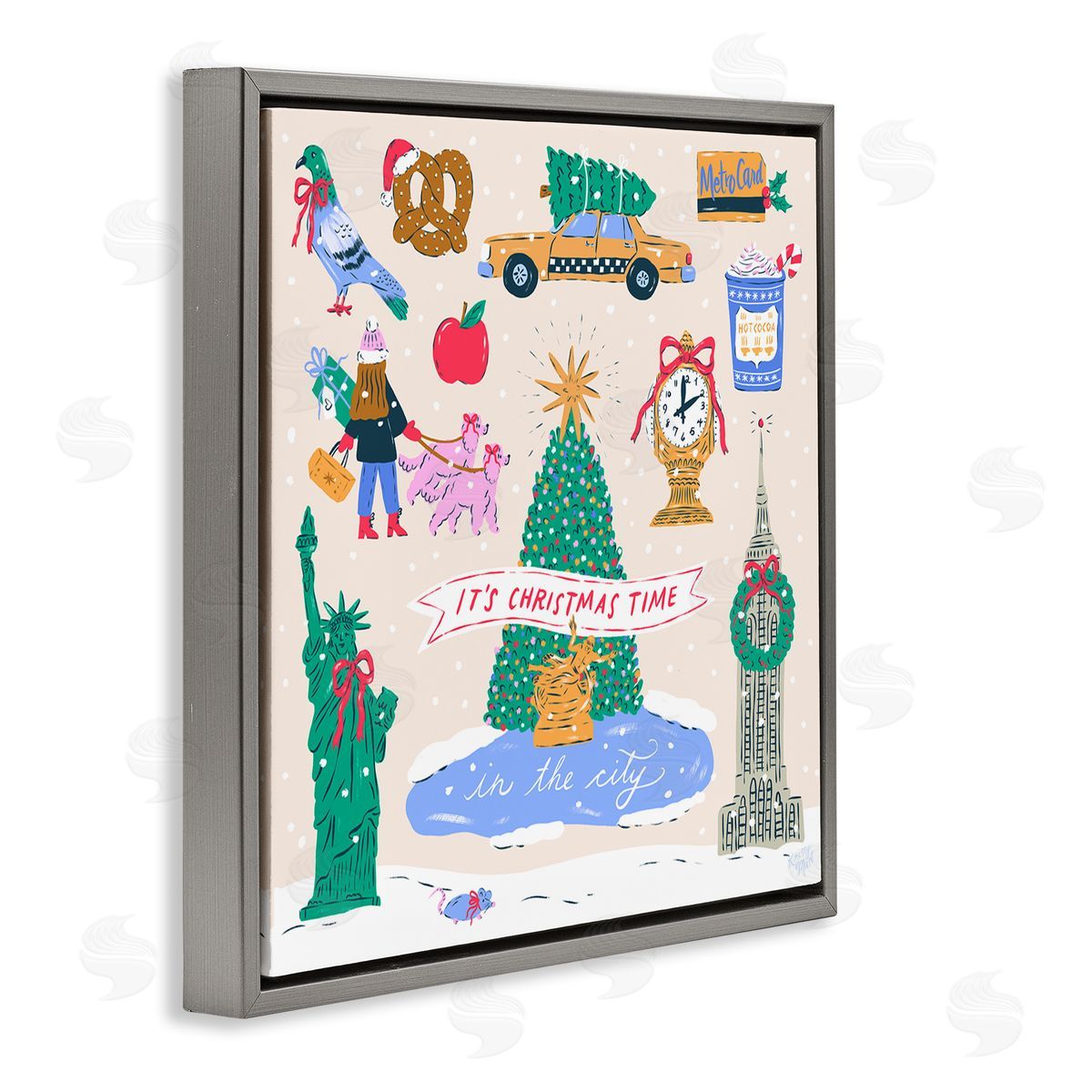 Krissy Mast Christmas In New York City Canvas Wall Art Print