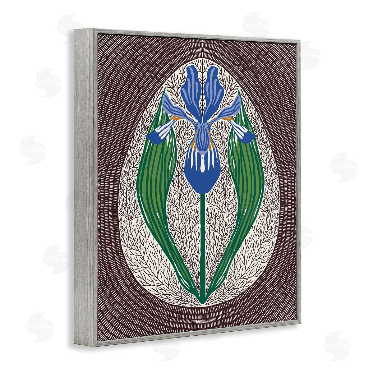 Hannah Beisang Symmetrical Spring Iris Canvas Wall Art Print