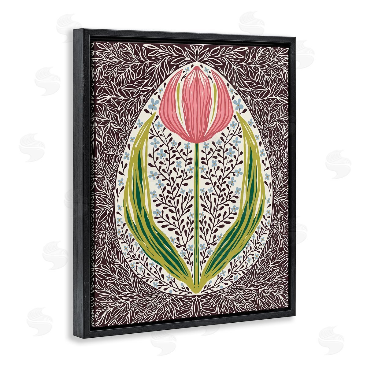 Hannah Beisang Symmetrical Spring Tulip Canvas Wall Art Print