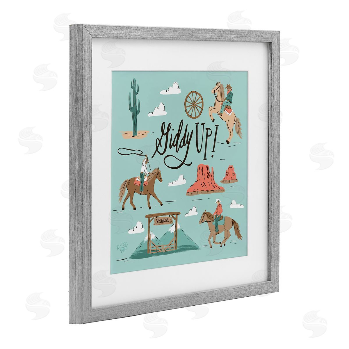 Krissy Mast Giddy Up Cowboys & Ranch Canvas Wall Art Print