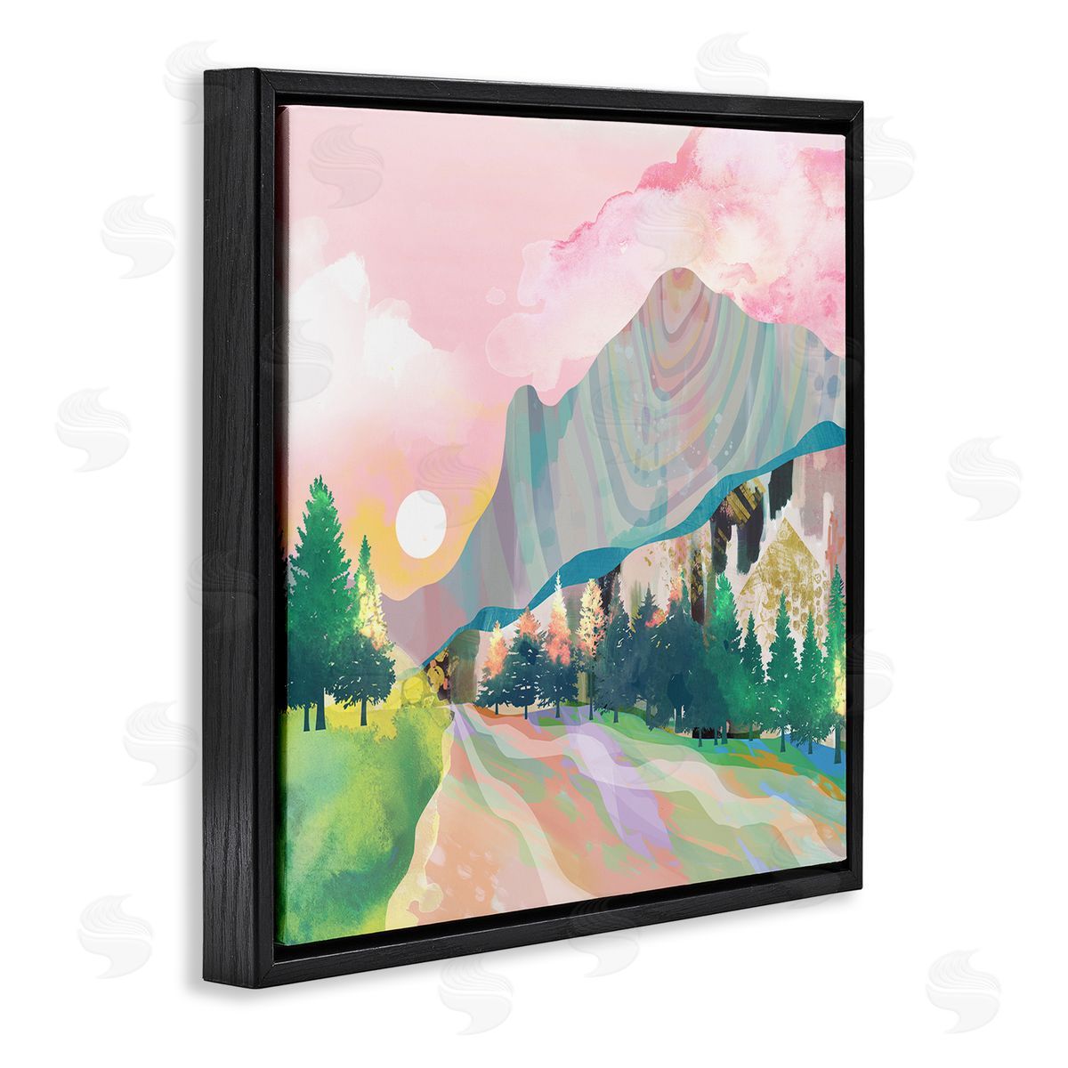 Mia Charro Mystic Canyon in Pastels Canvas Wall Art Print