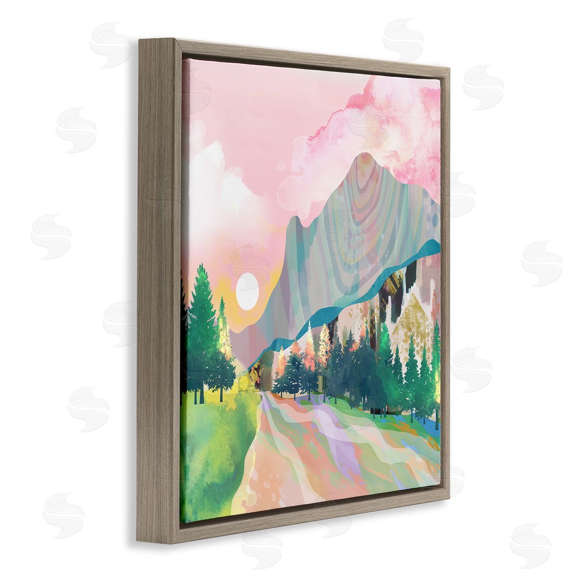 Mia Charro Mystic Canyon in Pastels Canvas Wall Art Print