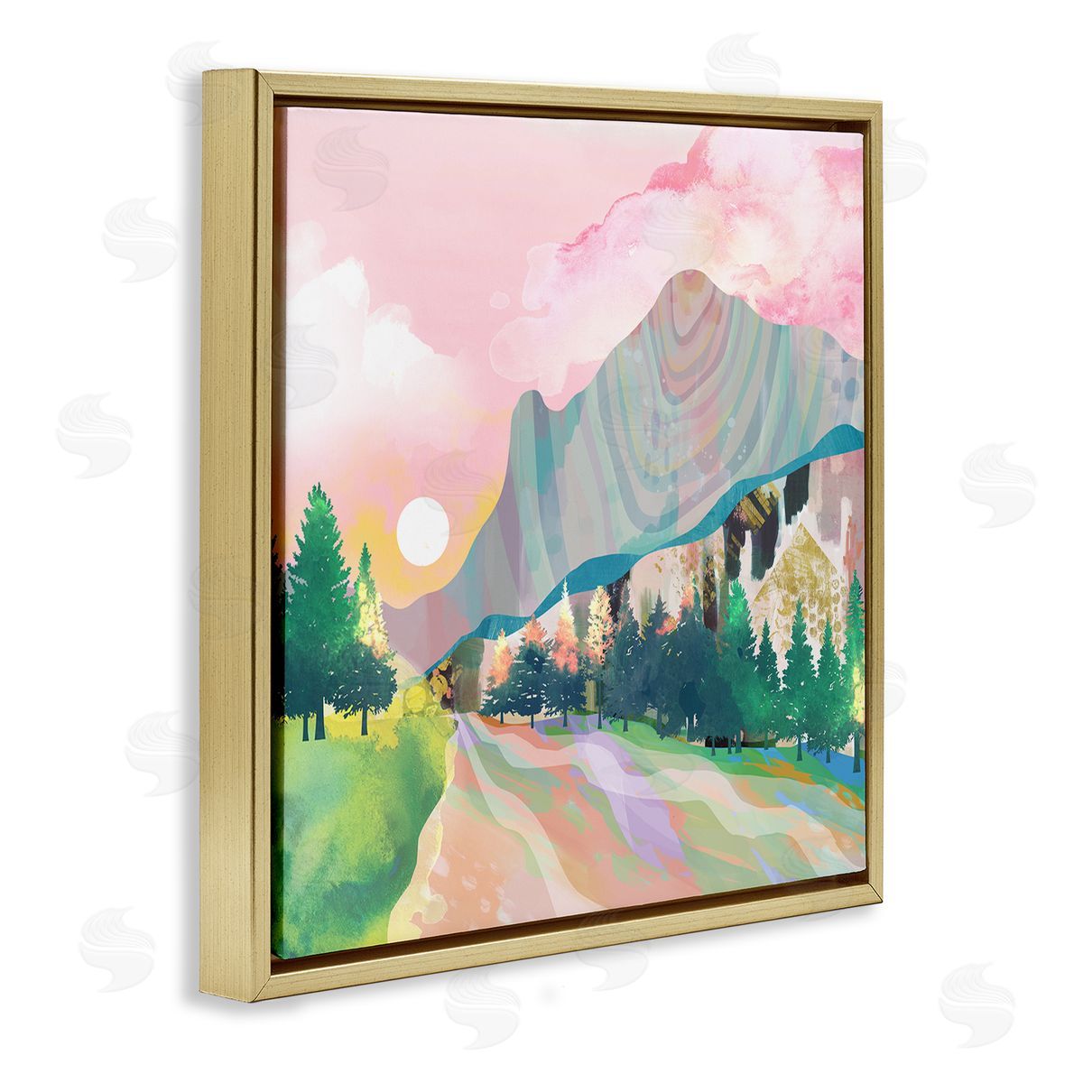 Mia Charro Mystic Canyon in Pastels Canvas Wall Art Print