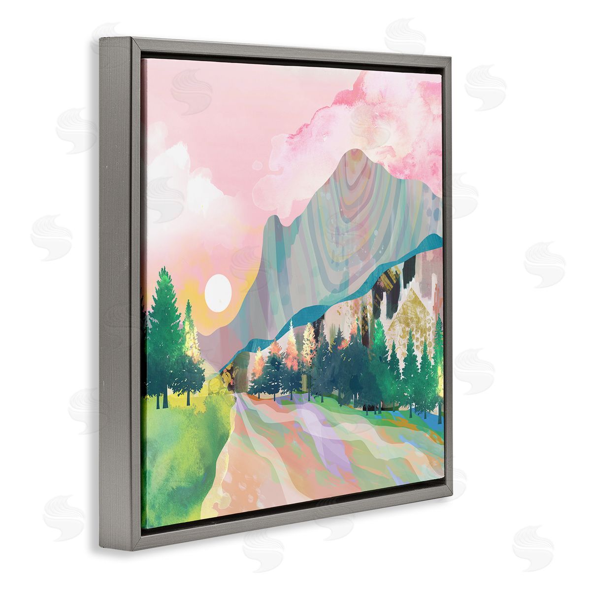 Mia Charro Mystic Canyon in Pastels Canvas Wall Art Print