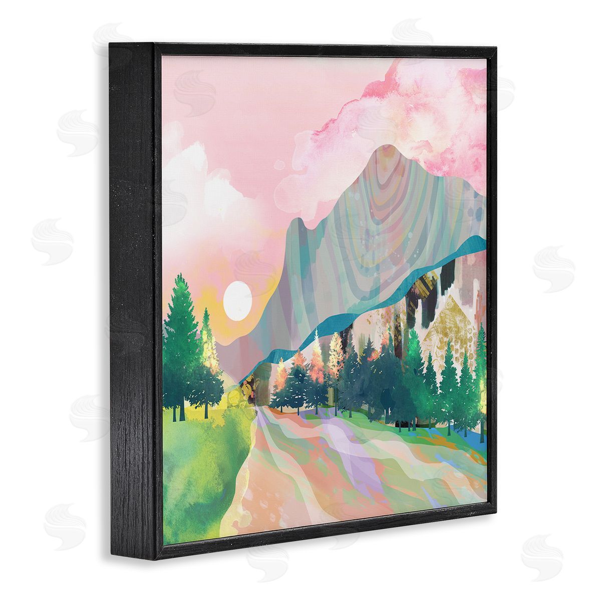 Mia Charro Mystic Canyon in Pastels Canvas Wall Art Print