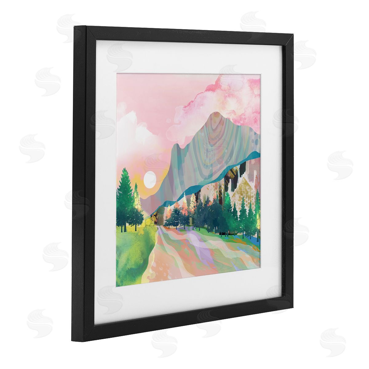 Mia Charro Mystic Canyon in Pastels Canvas Wall Art Print