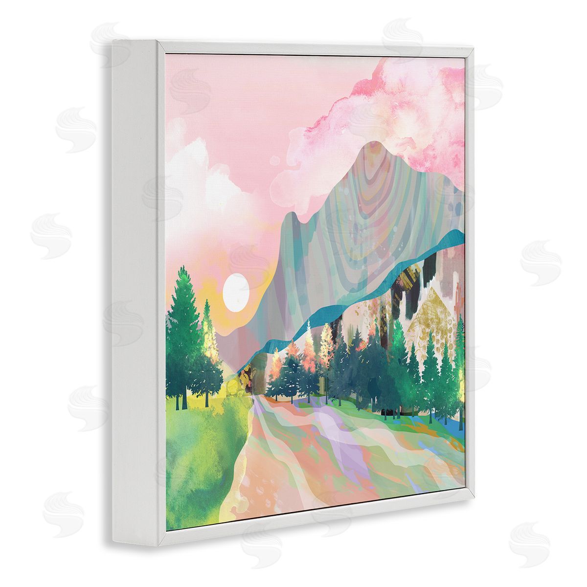 Mia Charro Mystic Canyon in Pastels Canvas Wall Art Print